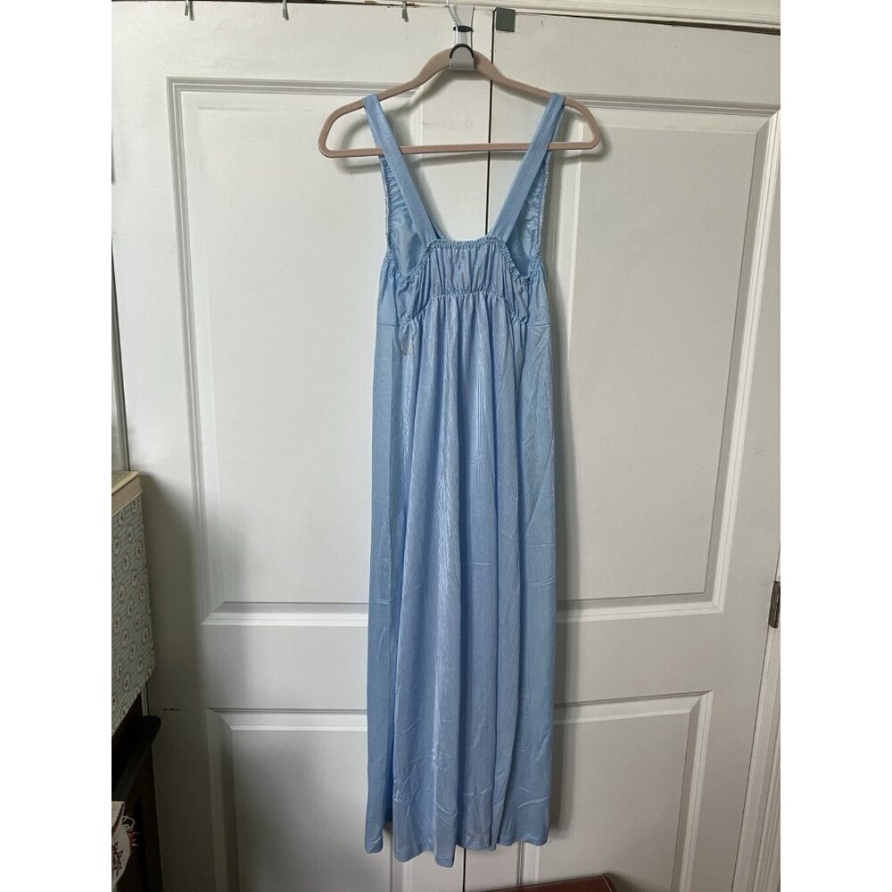 Vintage Slumber Suzy Slip Nightie Nightgown Blue 50s 60s Negligee Lingerie‎ - Picture 2 of 9
